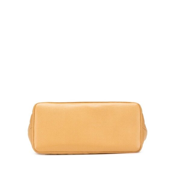 CHANEL Brown Caviar Leather Logo Tote Bag - Picture 3 of 13